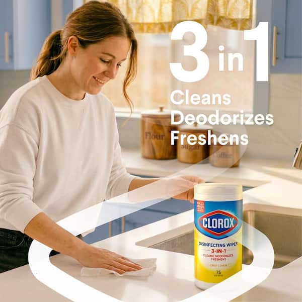 Clorox 75-Count Crisp Lemon and Fresh Scent Bleach Free