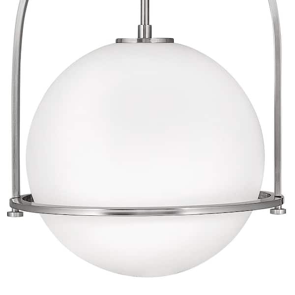HINKLEY - Somerset 1-Light Brushed Nickel Shaded Pendant Light