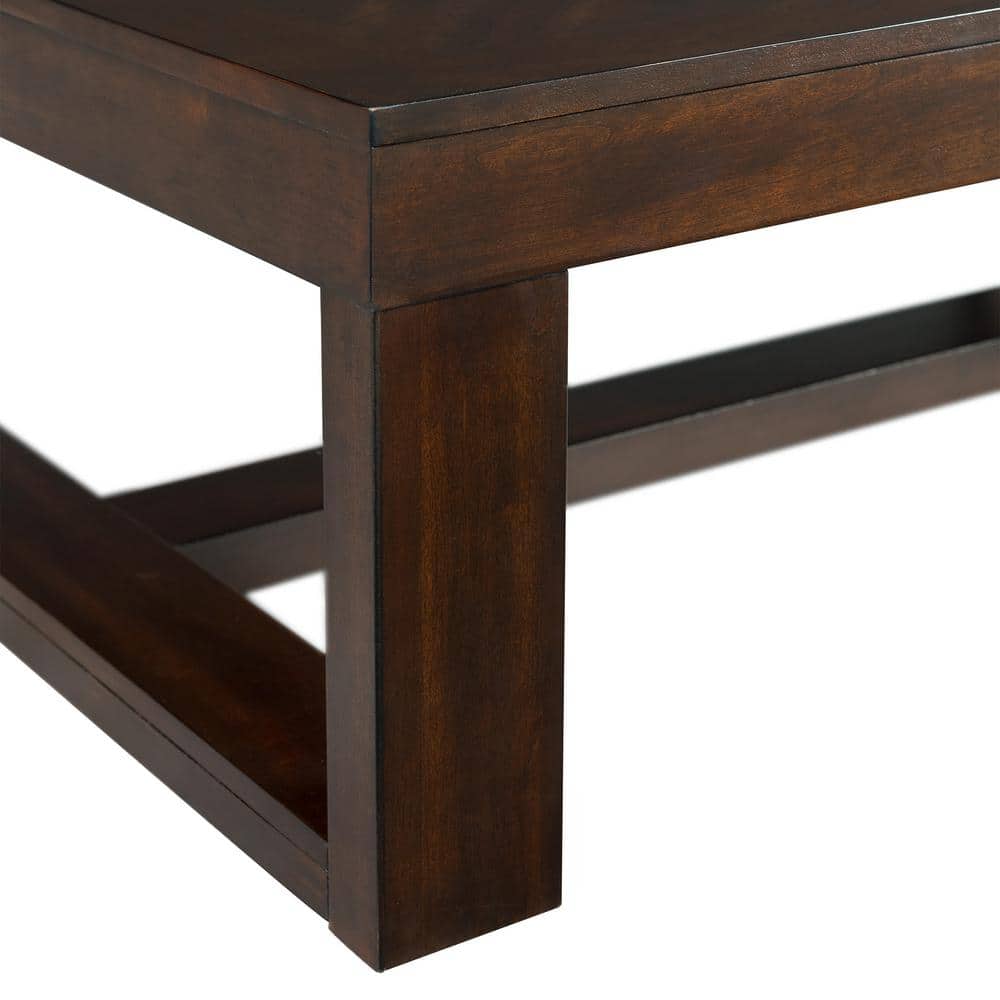 Drew 52'' Warm Cherry Rectangular Wood Coffee Table