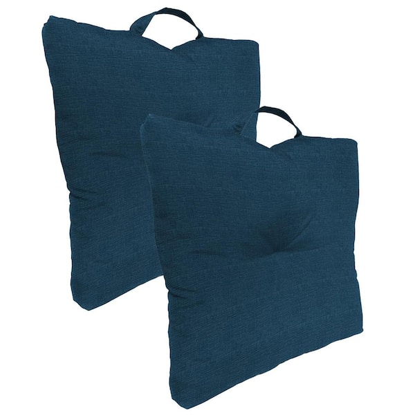 Jordan Manufacturing 20 in. L x 20 in. W x 5 in. T Square Tufted Outdoor Floor Cushion in Limbo Capri (2-Pack)