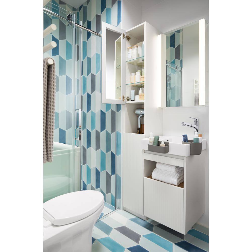 White 22-3/4" Wall-Hung Bathroom Vanity Cabinet