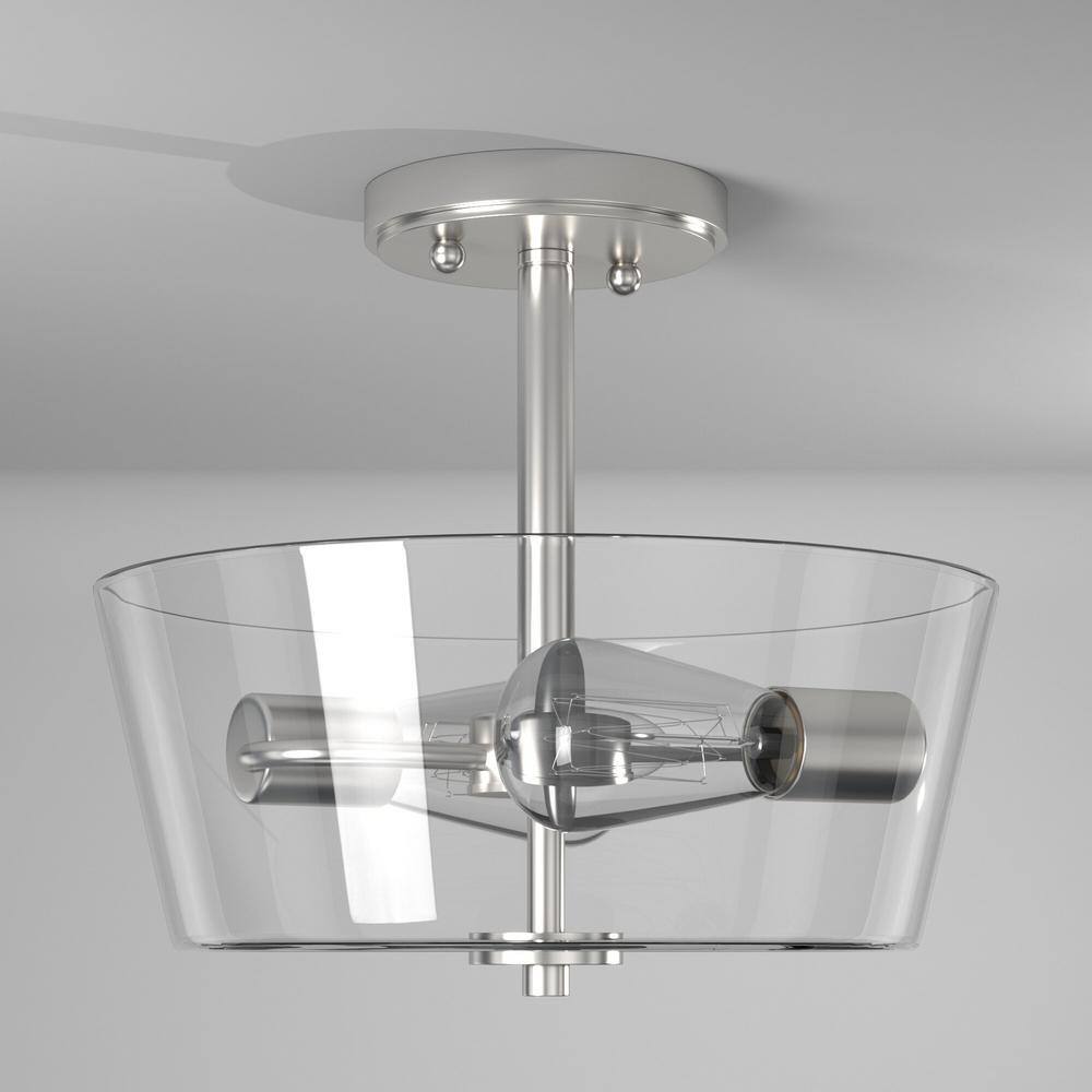 Satin Platinum 10" Globe Indoor/Outdoor LED Flush Mount
