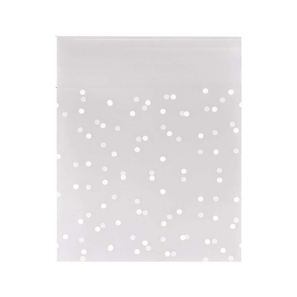 White Polka Dot Self Adhesive Cookie Bags with Thank You Stickers 3.9 x 3.9 OPP Plastic for Gift Giving 100-Piece price history on PriceWatchPro