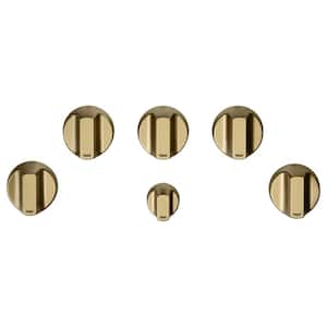 Gas Cooktop Knob Kit in Brushed Brass