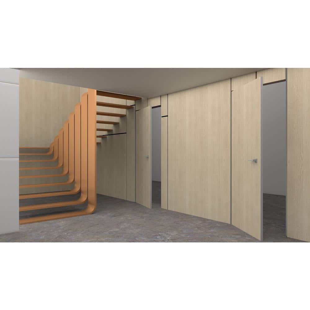 24 in. x 80 in. Unassembled Left-Hand/Outswing Solid Core Oak Flush Mount Hidden Bookcase Door with Silver Hinge Finish price history on PriceWatchPro