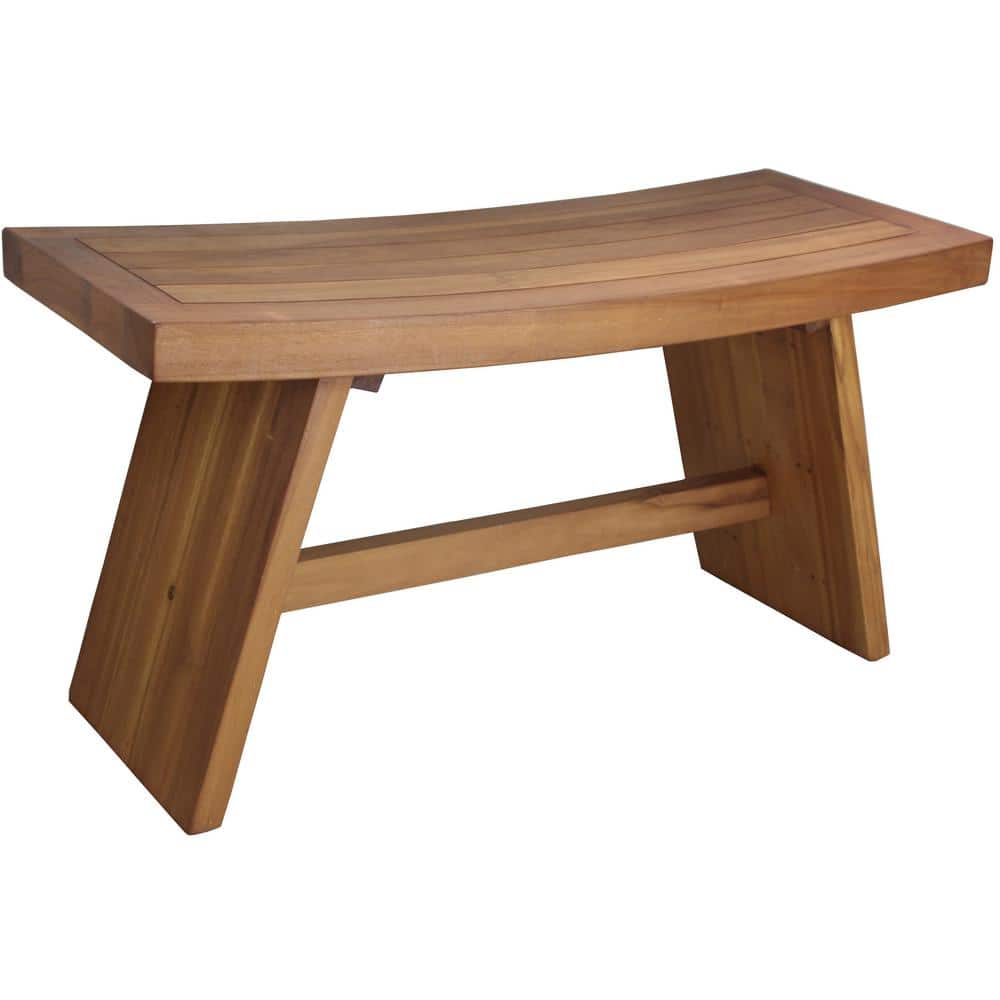 The Original 36 in. x 14 in. Asia Freestanding Teak Shower Bench Walk in Sh