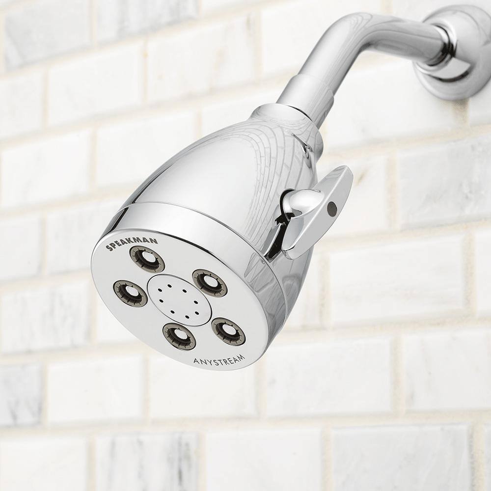 Polished Chrome Multi-Function Wall Mounted Shower Head