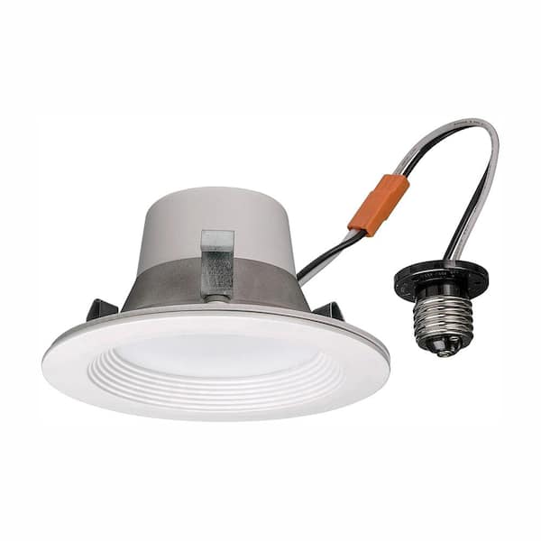 Commercial Electric 4 in. Smart Wink Compatible Color Selectable CCT Integrated LED Recessed Light Trim 600 Lumens Dimmable Wet Rated