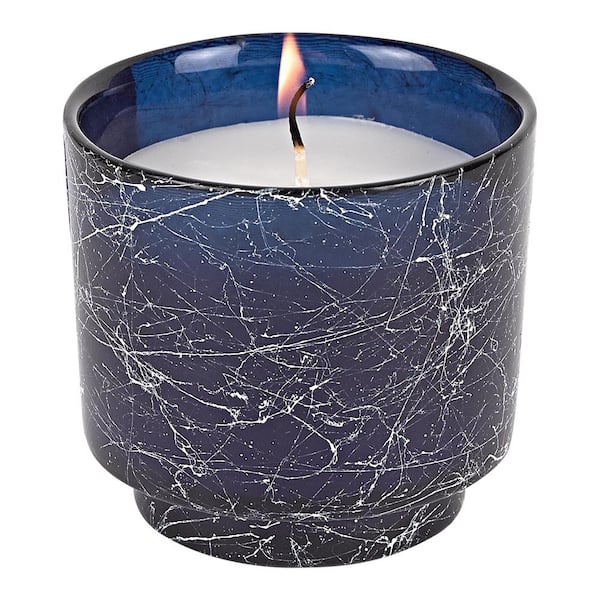 Badash Crystal 3.75 in. x 3.75 in. Handcrafted Glass Jar with Vanilla Scented Candle
