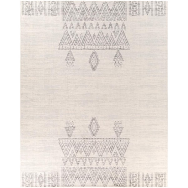 Livabliss Roma Ivory Tribal 8 ft. x 10 ft. Indoor Area Rug