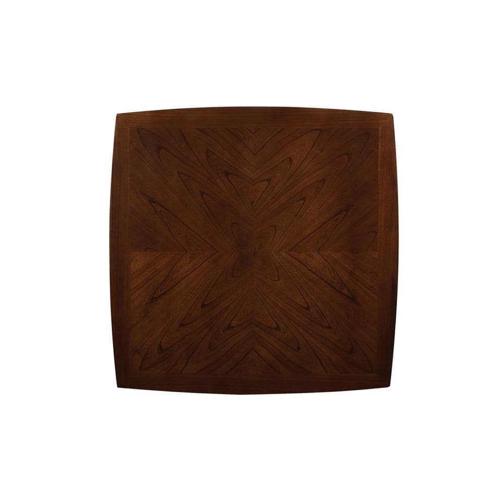 Dark Espresso Square Counter Dining Set with Faux Leather Seats