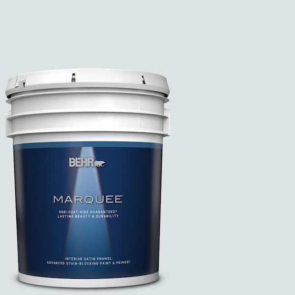 BEHR MARQUEE 5 gal. #MQ3-27 Etched Glass One-Coat Hide Satin Enamel Interior Paint & Primer