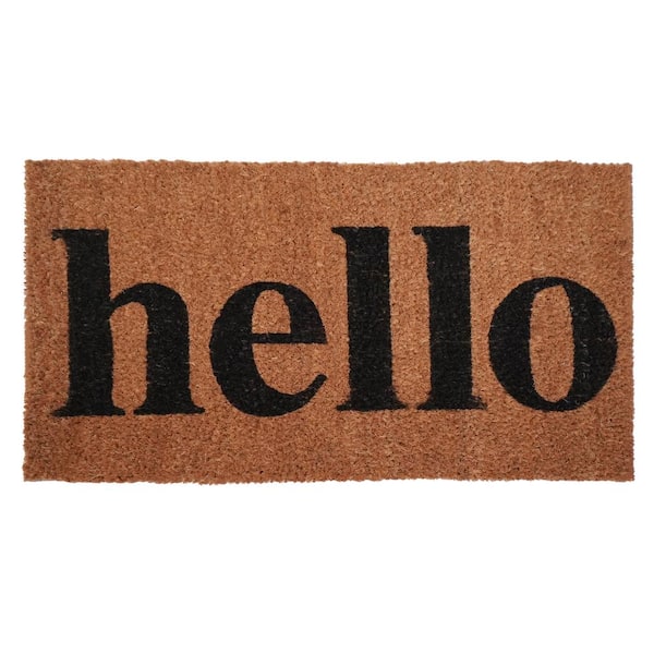 Calloway Mills Hello Doormat Natural/Black 12