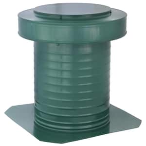 10 in. Dia Keepa Aluminum Roof Static Vent for Flat Roofs in Green