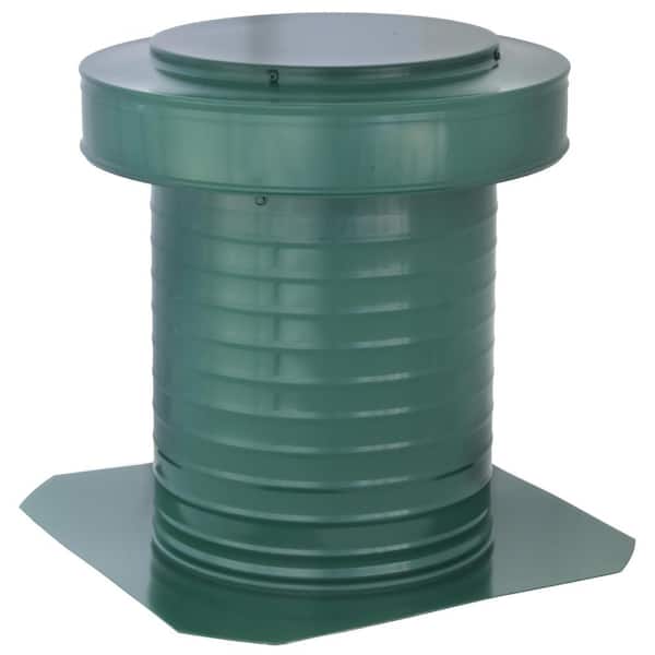 null 10 in. Dia Keepa Aluminum Roof Static Vent for Flat Roofs in Green