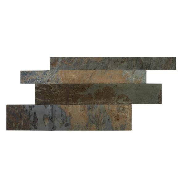 CRUZ BAY STUDIO Linear Lines 6 in. x 12 in. Sunset Split Face