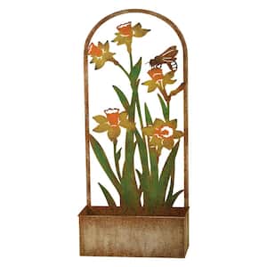 DANYA B Crescent Metal Wall Planter Set - White with Gold Detail (3-Piece)  FHB21655 - The Home Depot