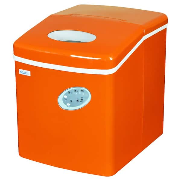 NewAir Portable 28 lb. of Ice a Day Countertop Ice Maker BPA Free Parts with 3 Ice Sizes and Ice Scoop - Orange