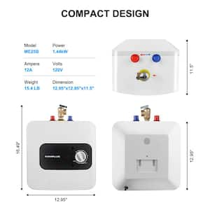 3 Gal. Compact Mini-Tank Element Point-Of-Use Electric Water Heater with Warranty