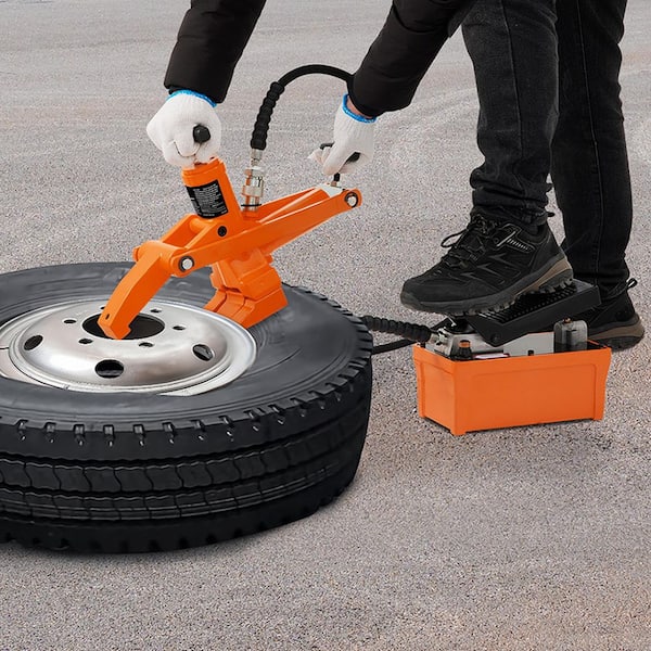 Hydraulic Bead Breaker, 1000 PSI Tire Bead Breaker with Metal Foot Pump, Heavy-Duty Steel Bead Breaker Tool for Tractors