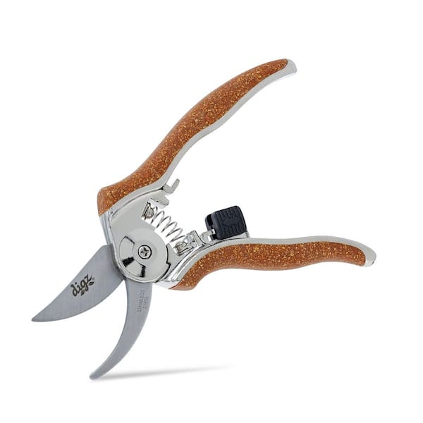 Digz Stainless Steel Compact Garden 2 in. Pruning Shears with Ergonomic Handle