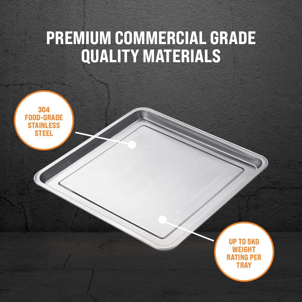 16" x 16" Stainless Steel Commercial Food-Grade Pan Trays