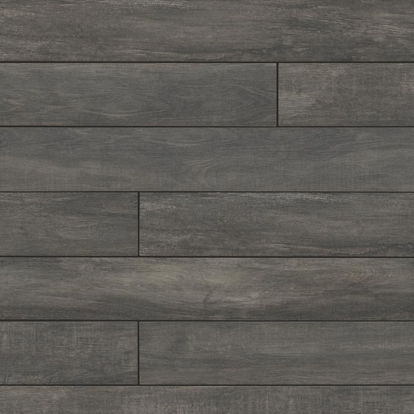 MSI Upscape Nero 6 in. x 40 in. Matte Porcelain Floor and Wall Tile (561.12 sq. ft./Pallet)