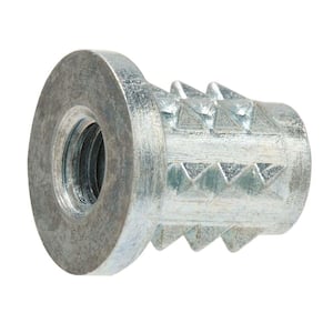 1/4 in. x 12.5 mm Zinc-Plated Type F Insert Nut Screw (2-Pack)