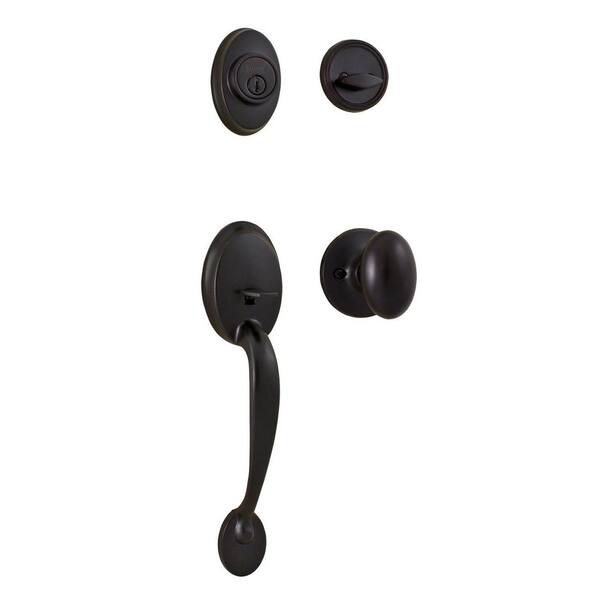 Weslock Reliant Hillcrest Single Cylinder Handleset with Braden Knob Oil Rubbed Bronze