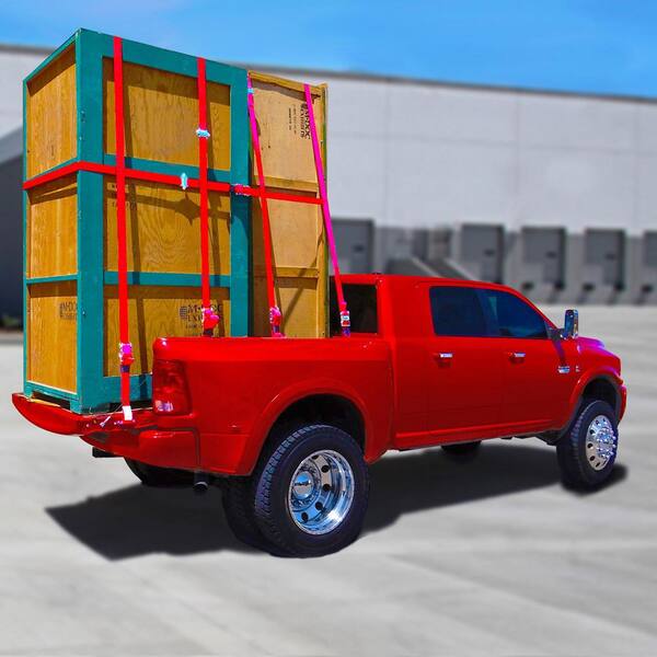 12 ft. x 2 in. Logistic Ratchet E-Strap with Hook and Loop Storage Fastener in Red 12 ft. x 2 in. Logistic Ratchet E-Strap with Hook and Loop Storage Fastener in Red