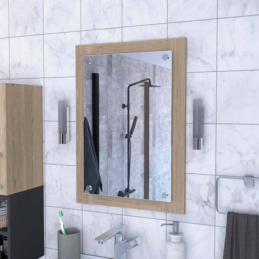 19.7 in. W x 27.5 in. H Rectangle Framless Mirror Wall Mirror Wall Decor Mirror Wall Decor Mirror Bathroom Vanity Mirror