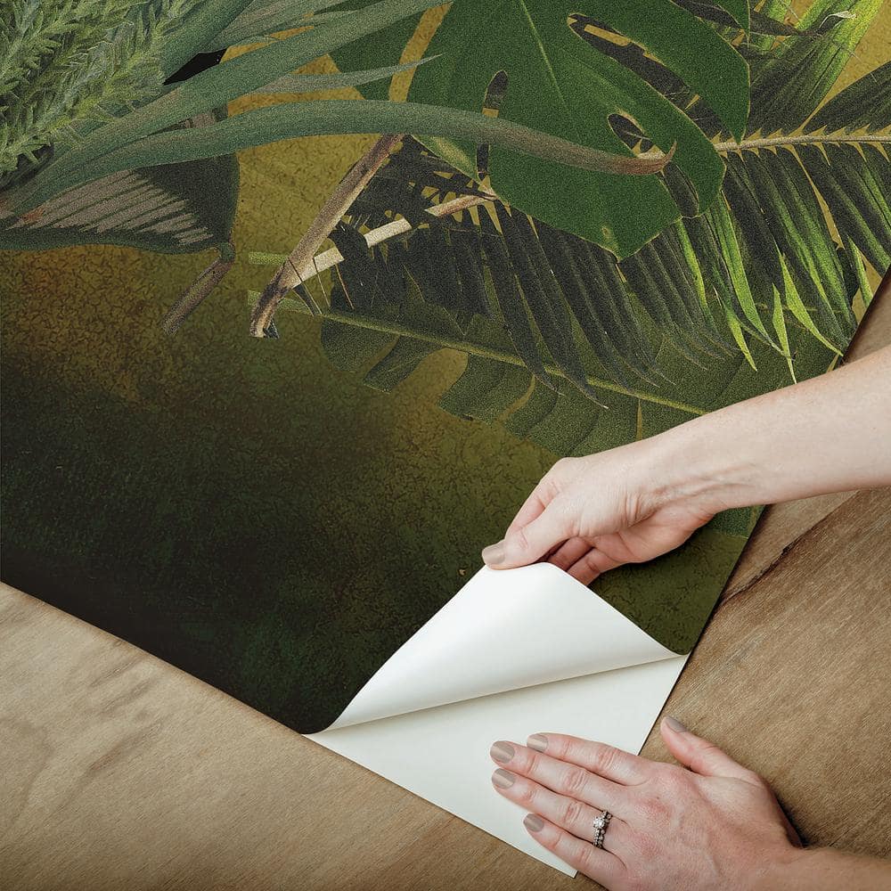 Hilo Tropical Green Peel and Stick Wall Mural