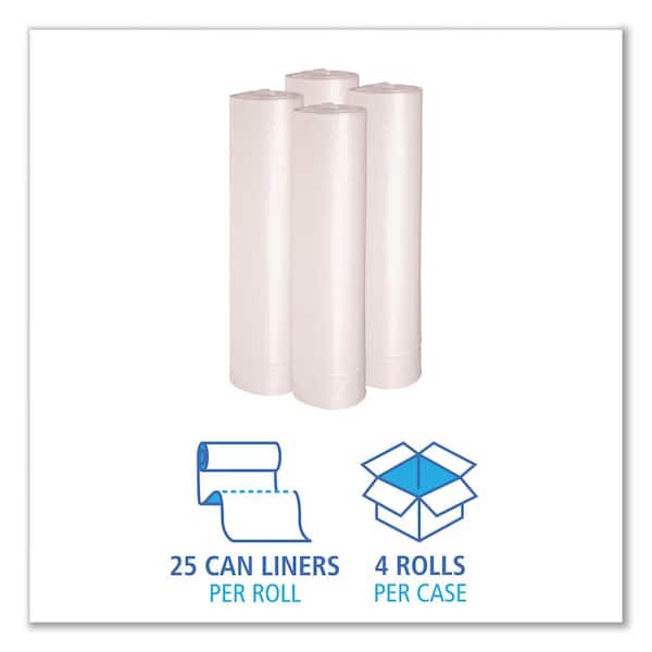 Reprocessed Resin Can Liners, 56 gal, 1.5 mil, 43
