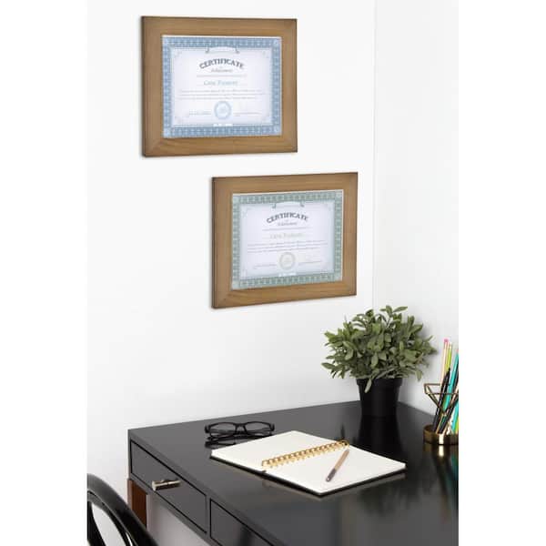 Museum 8.5. in in. x 11 in. Rustic Brown Wood Picture Frame (Set of 4)