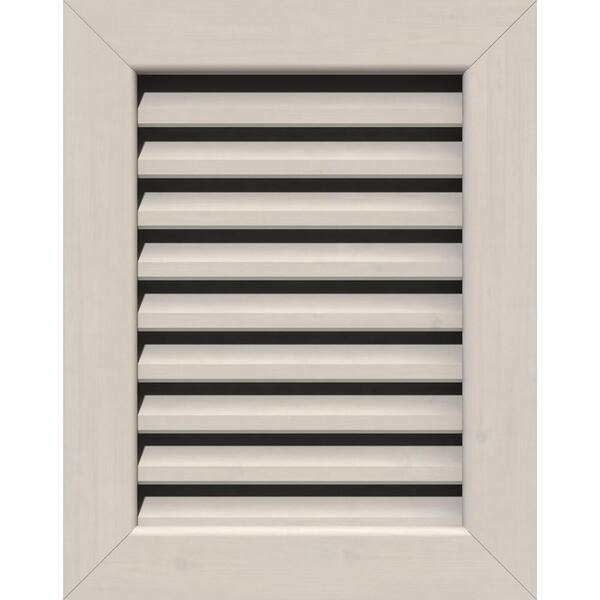 Ekena Millwork 33 in. x 25 in. Rectangular Primed Smooth Pine Wood Paintable Gable Louver Vent