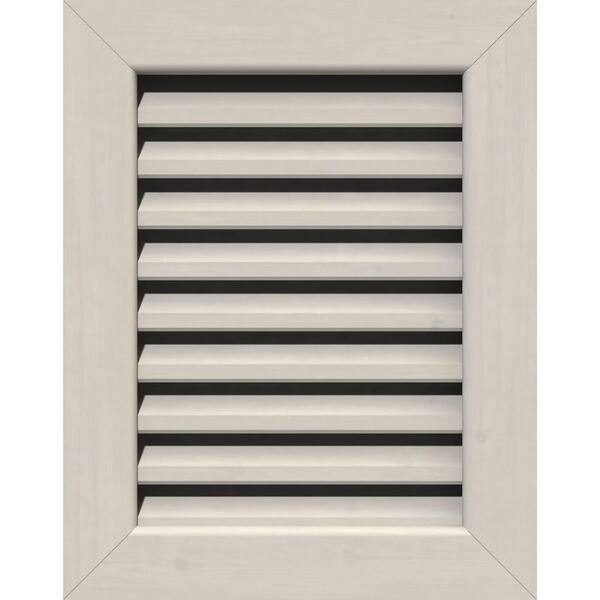 Ekena Millwork 37 in. x 19 in. Rectangular Primed Smooth Western Red Cedar Wood Paintable Gable Louver Vent