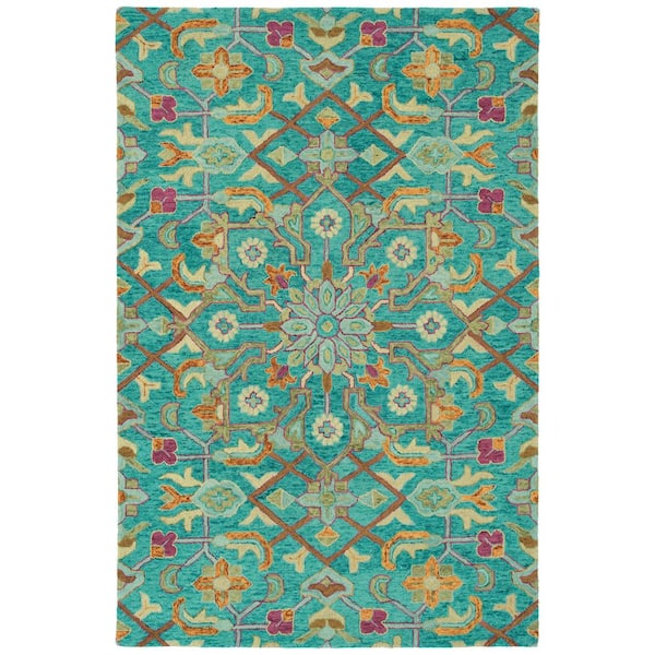 Kaleen Chancellor Teal 9 ft. x 12 ft. Rectangle Area Rug