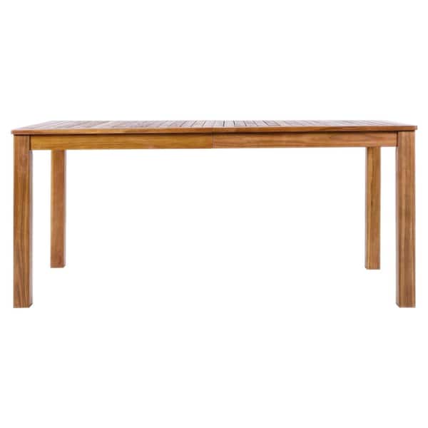 TOPMAX Patio Wooden Dining Table, Outdoor 67"L Rectangular Table for Poolside, Backyard, Garden, Indoor/Outdoor, Natural