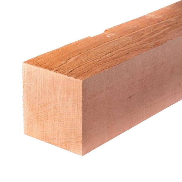 Mendocino Forest Products 6 in. x 6 in. x 8 ft. Construction Heart S4S Redwood Untreated Timber