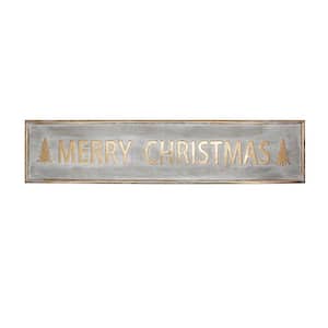 10.75 in. H Gold Merry Christmas Wall Sign