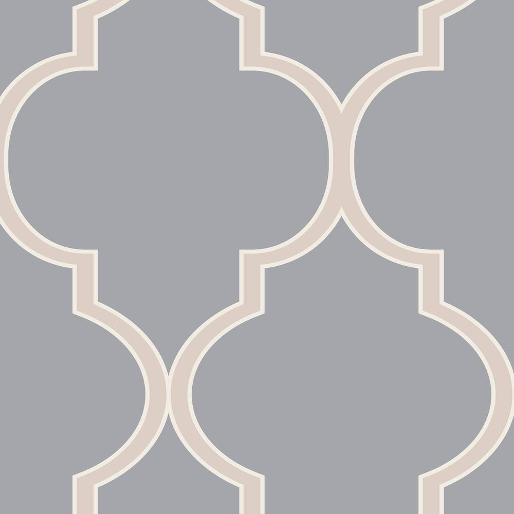 Moroccan Cool Dark Grey Peel and Stick Vinyl Wallpaper