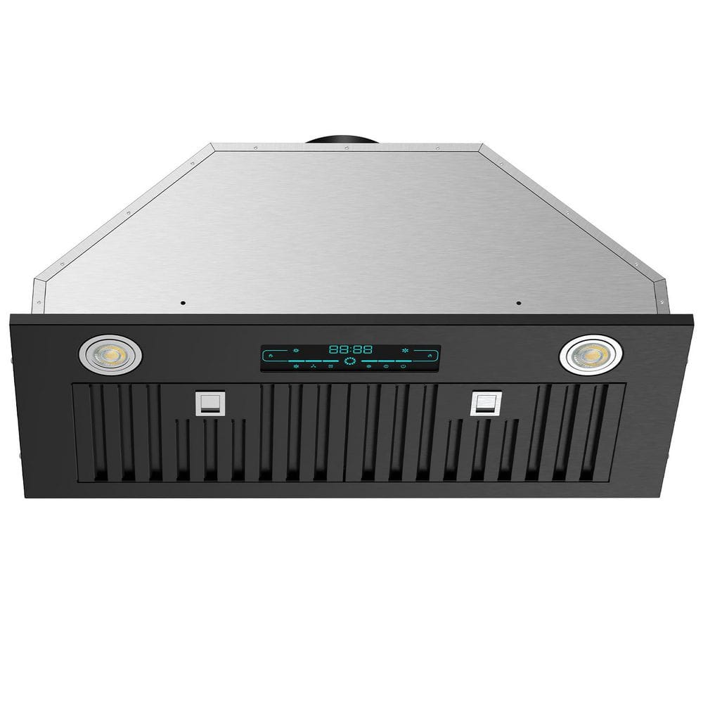 27.8 in. 900 CFM Convertible Ductless Insert Range Hood In Black With Touch Panel Control and 20-LED Lights price history on PriceWatchPro