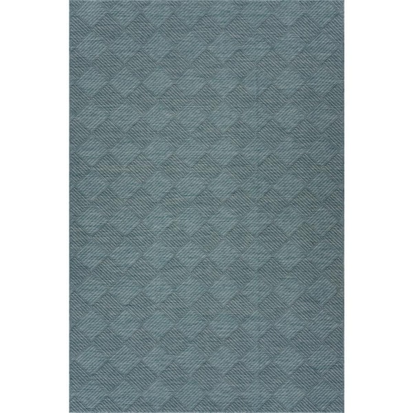 Valenne Diamond Aqua 5 ft. x 8 ft. Outdoor Area Rug