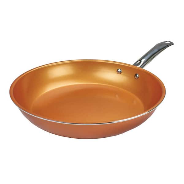 The Rock Copper Frying Pan, Non-stick, Dishwasher & Oven Safe, 2