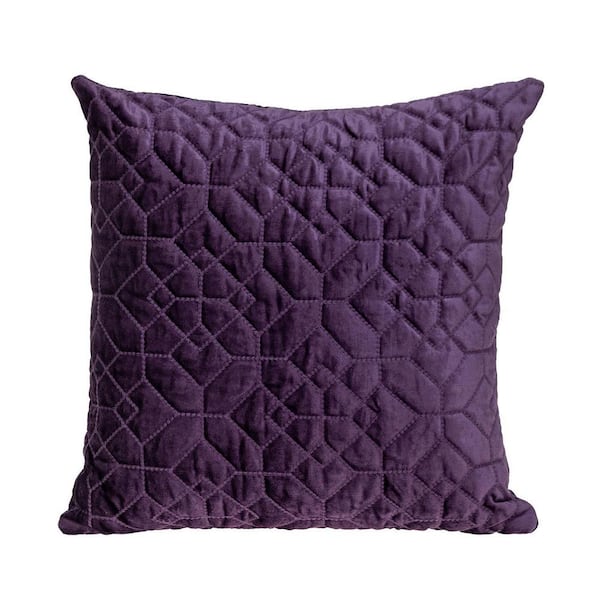 PARKLAND COLLECTION Sora Transitional Quilted Purple Throw Pillow