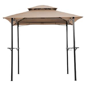 5 ft. W x 8 ft. L Brown Outdoor Grill Gazebo