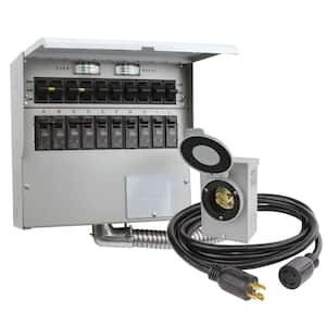 10-Circuit 30 Amp Manual Transfer Switch Kit