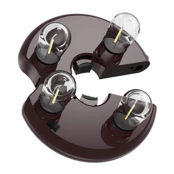 ‎200 Lumen Warm White Patio Umbrella Light, Pole Mount Outdoor Lights with 4 LED Edison Bulbs and 2 Lighting Modes