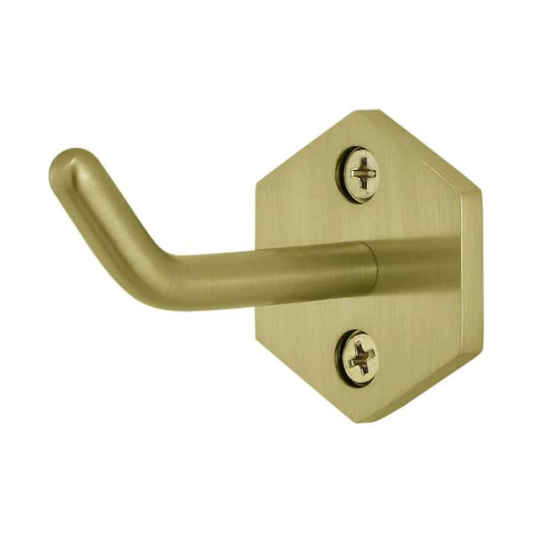 Brusque J-Hook Robe/Towel Hook in Brushed Gold