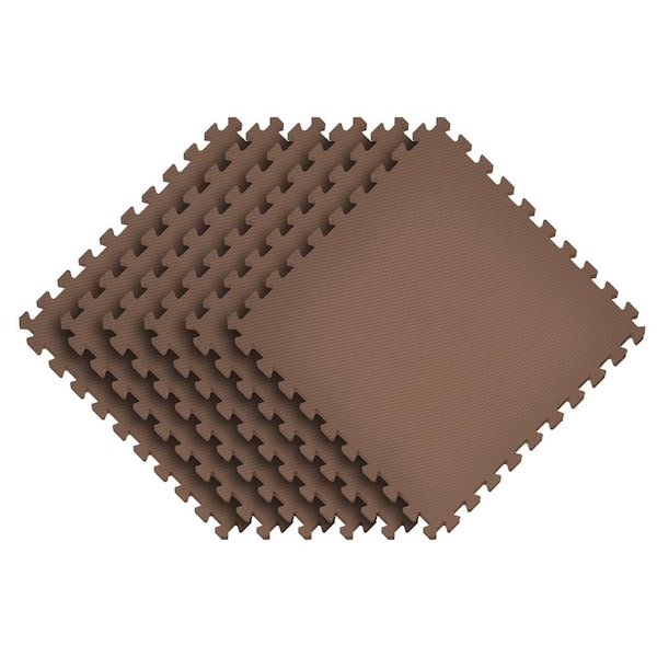 Norsk Brown 24 in. x 24 in. x 0.47 in. Foam Interlocking